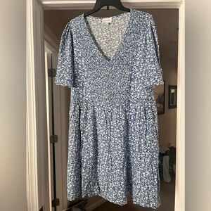 Blue floral dress